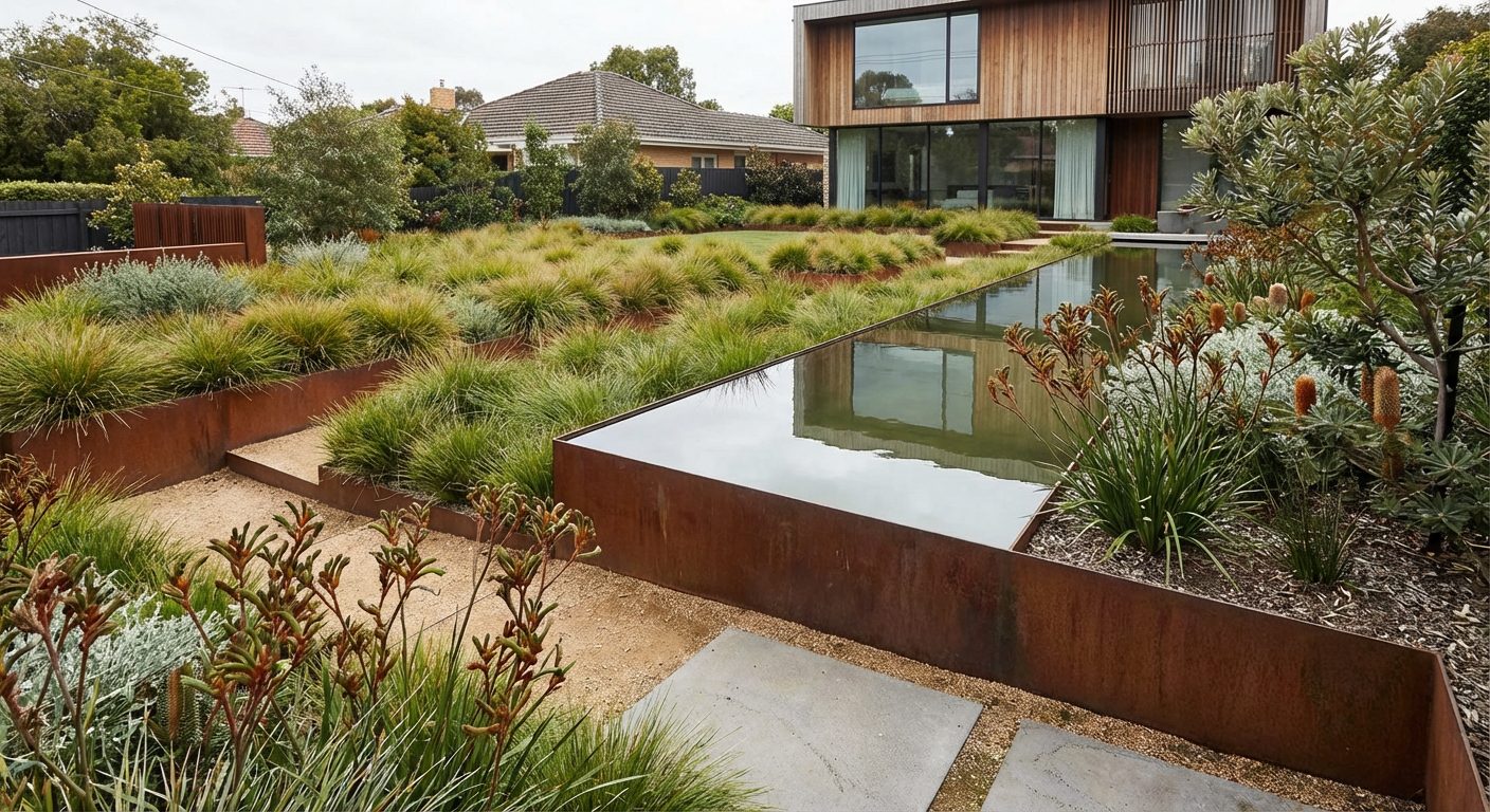 a beautiful Mediterranean Garden featured in this Mediterranean Court yard
